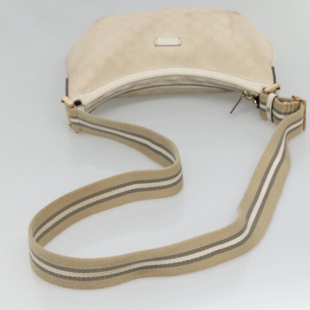 GUCCI GG Canvas Shoulder Bag White Gold - Picture 7 of 16